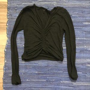 Cropped Long Sleeve Shirt